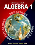 Algebra 1 textbook.